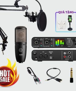 Combo Soundcard MOTU M2 Và Micro Thu Âm AKG P220