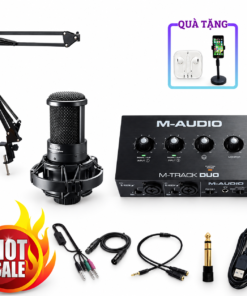 Combo Thu Âm M-Audio M-Track Duo Và Micro PC K220