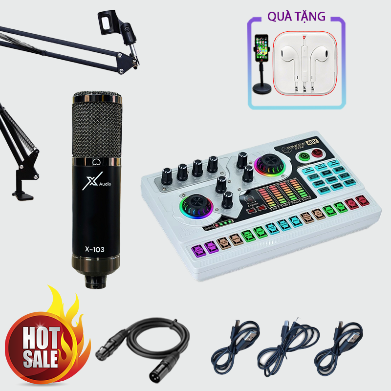 Combo Micro X103 và Soundcard X5