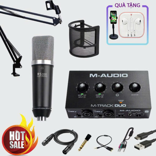 Combo M-Audio M-Track Duo + RS200 Combo M-Audio M-Track Duo + RS200