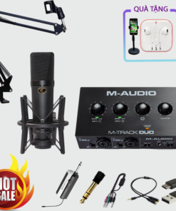 Combo Soundcard M Audio M Track Duo + Micro Kolance KL-250