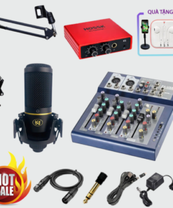 COMBO MIXER F4 USB + MICRO KOLANCE KA999 + BOXLIVE HOSSK K5