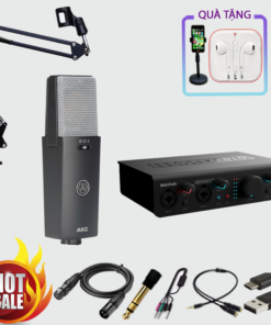 Combo Soundcard MIDIPLUS Studio 2 Pro Gen 2 + Micro AKG C114