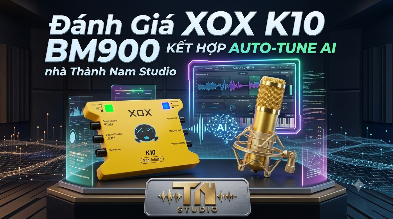 Đánh Giá XOX K10 Micro BM900 Auto-Tune AI nhà Thành Nam Studio